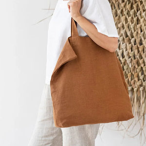 Sac de plage en lin lavé