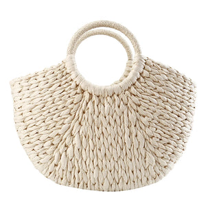 Sac de plage en paille Banana Moon