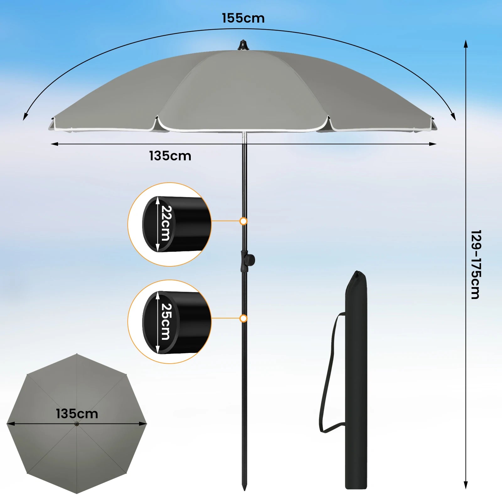 ombrelle de plage impermeable