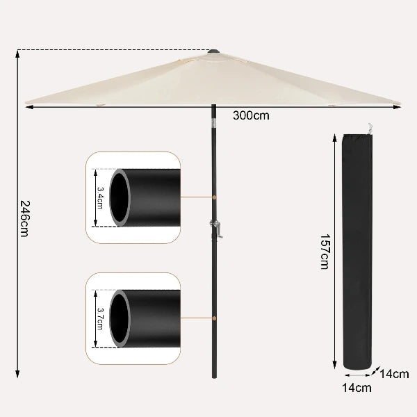 parasol de plage a inclinaison reglable