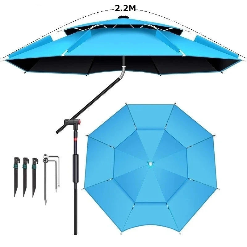 parasol de plage avec protection anti-vent