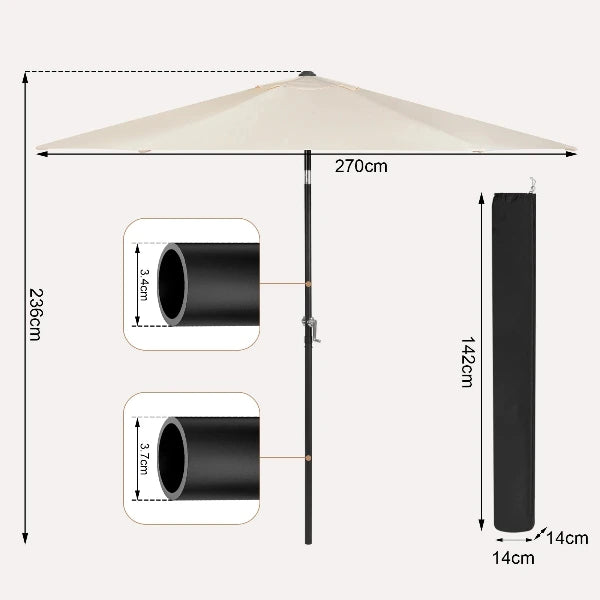 parasol de plage orientable