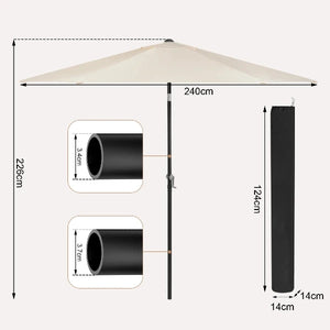 parasol inclinable et portable pour plage