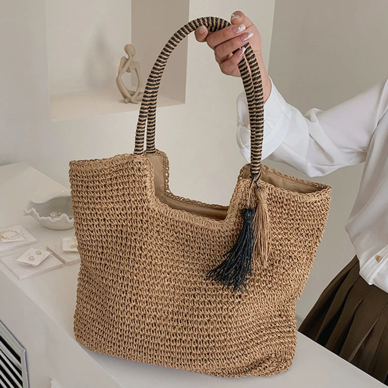 sac artisanal en fibres pour plage