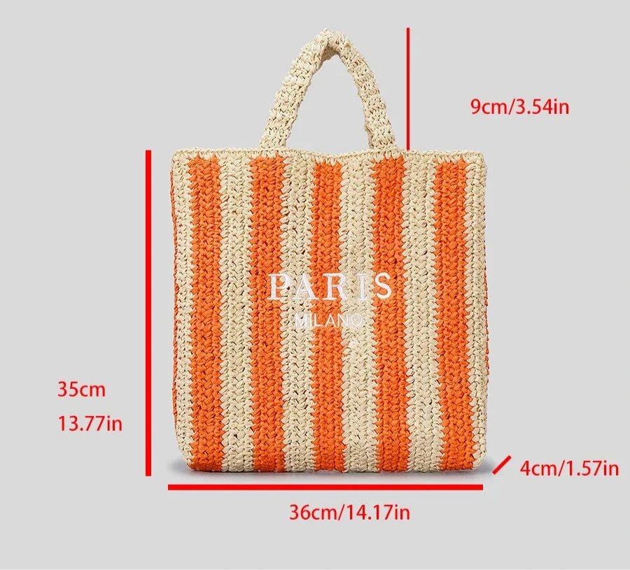 sac cabas en paille pour plage