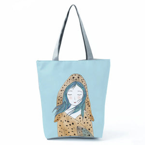 sac de plage bleu pastel