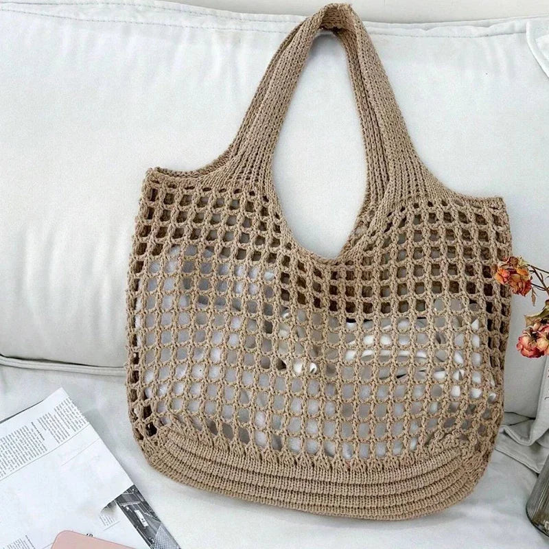 sac de plage en maille crochet