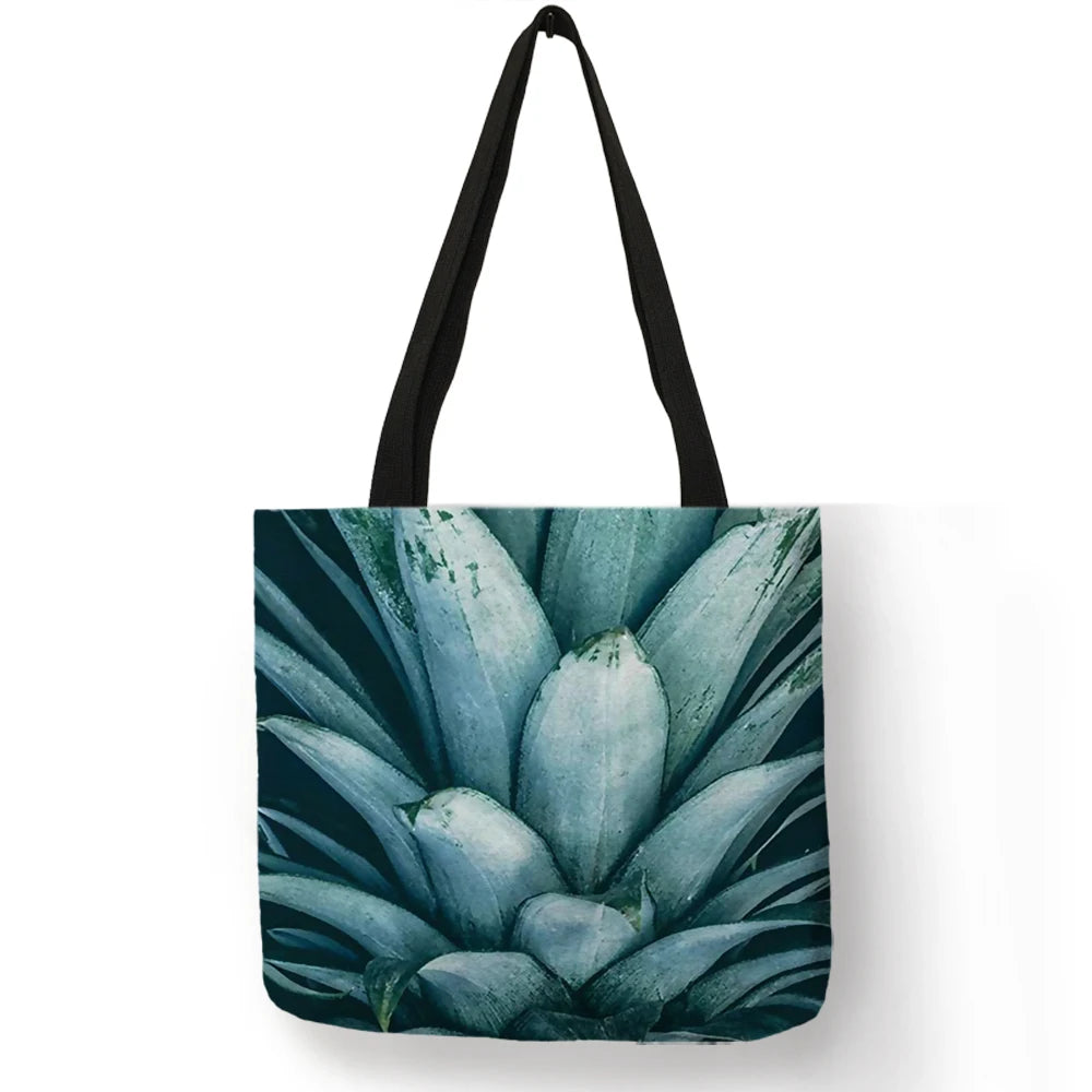 sac de plage à imprimés ananas