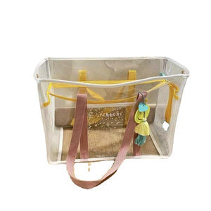 sac plage grand format transparent